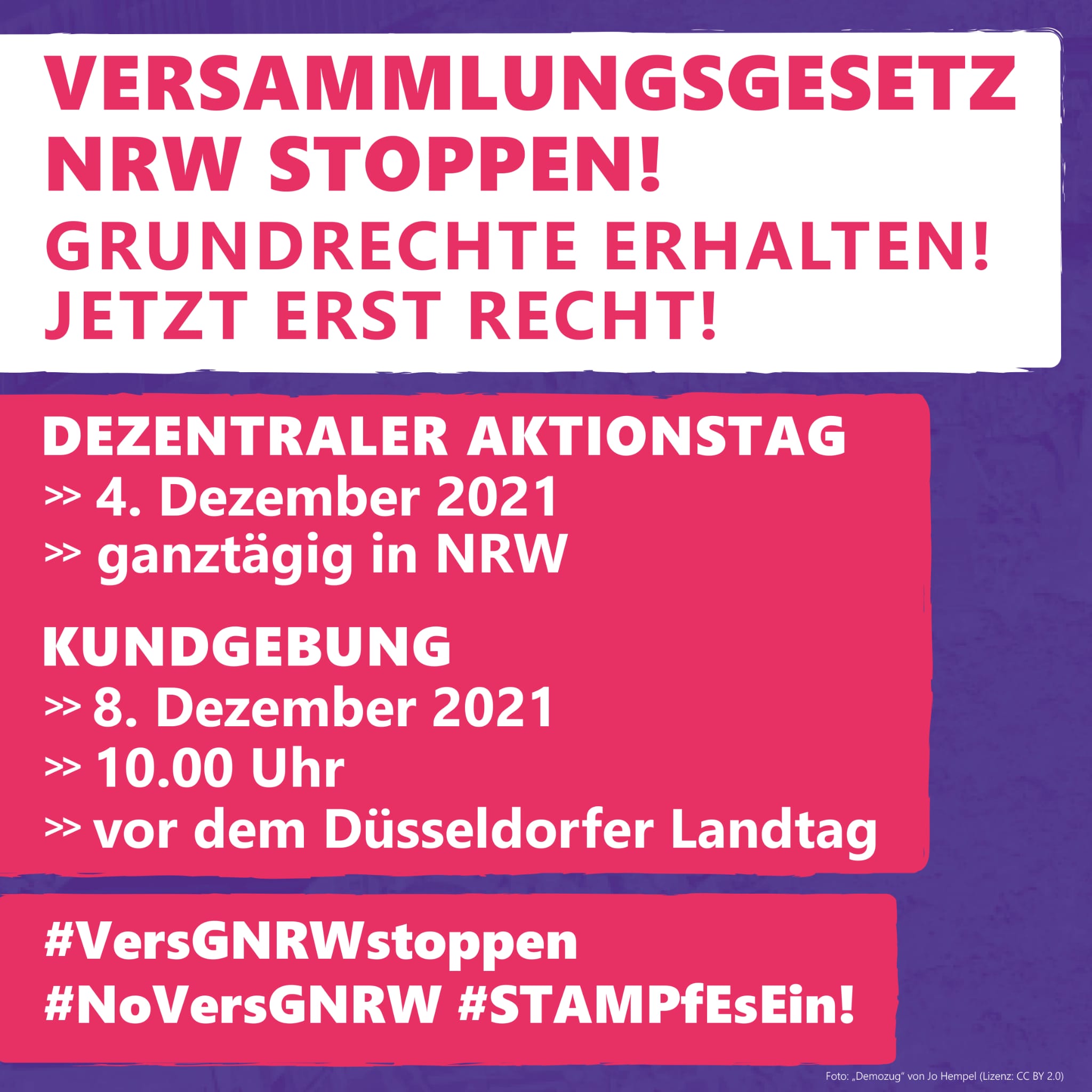 Versammlungsgesetz NRW stoppen!